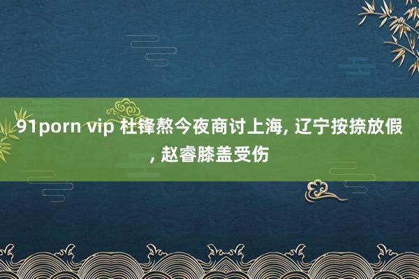 91porn vip 杜锋熬今夜商讨上海, 辽宁按捺放假, 
