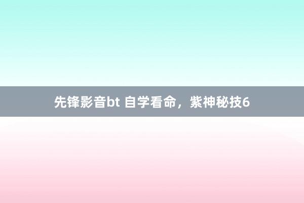 先锋影音bt 自学看命，紫神秘技6